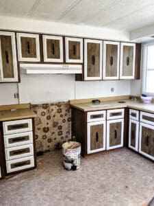 mobile home kitchen during remodel