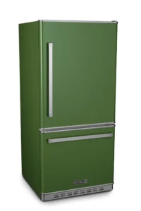 antique green big chill refrigerator
