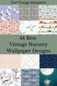 twelve assorted vintage nursery wallpaper samples