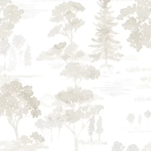 vintage watercolor forest wallpaper for nursery