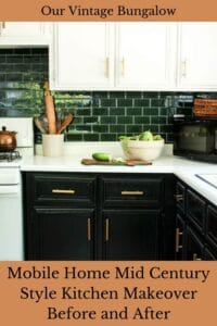 mobile home mid century style kitchen makeover