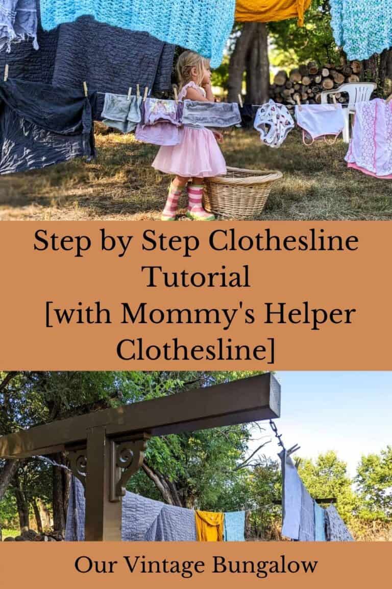 Step By Step Clothesline Tutorial [with mommy’s helper clothesline ...