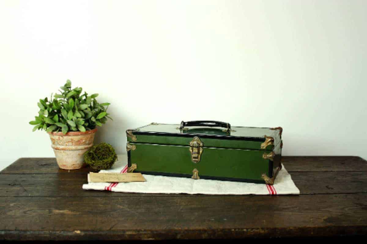 vintage metal toolbox budget friendly gift ideas from etsy