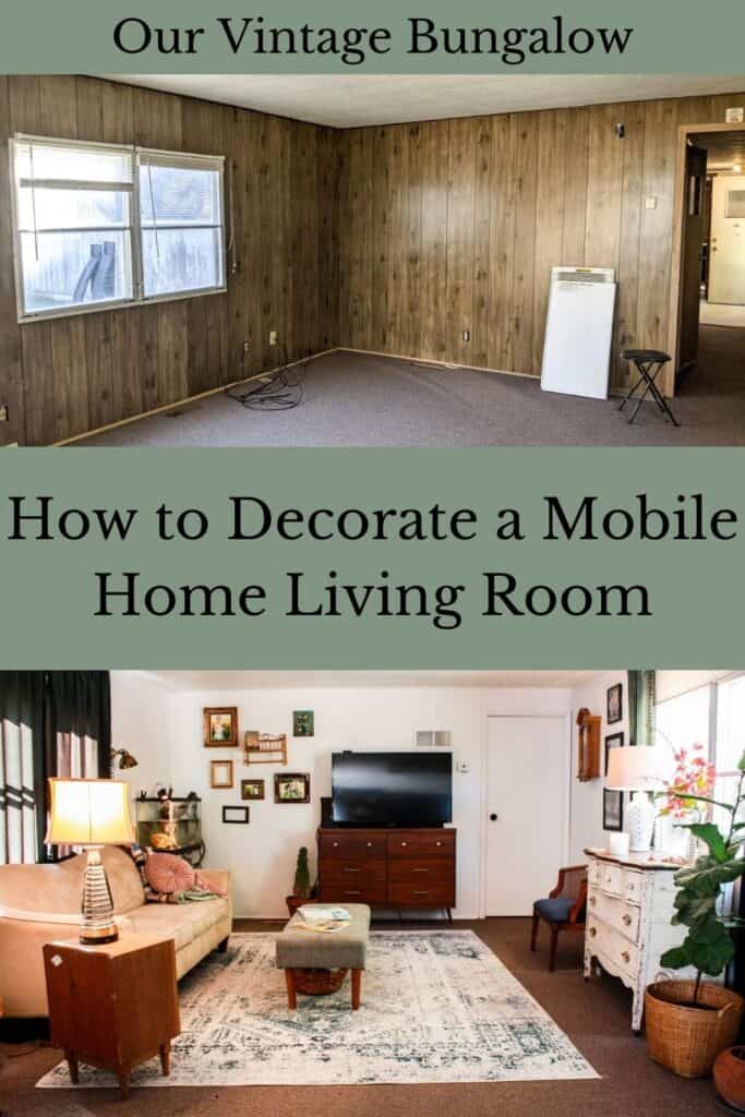 How to Decorate a Mobile Home Living Room - Our Vintage Bungalow
