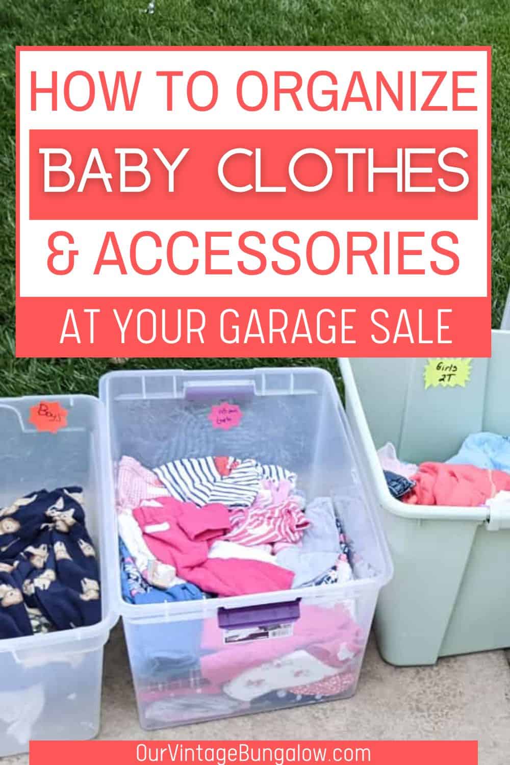 Garage Sale Tips for Organizing Kid and Baby Clothes - Our Vintage Bungalow