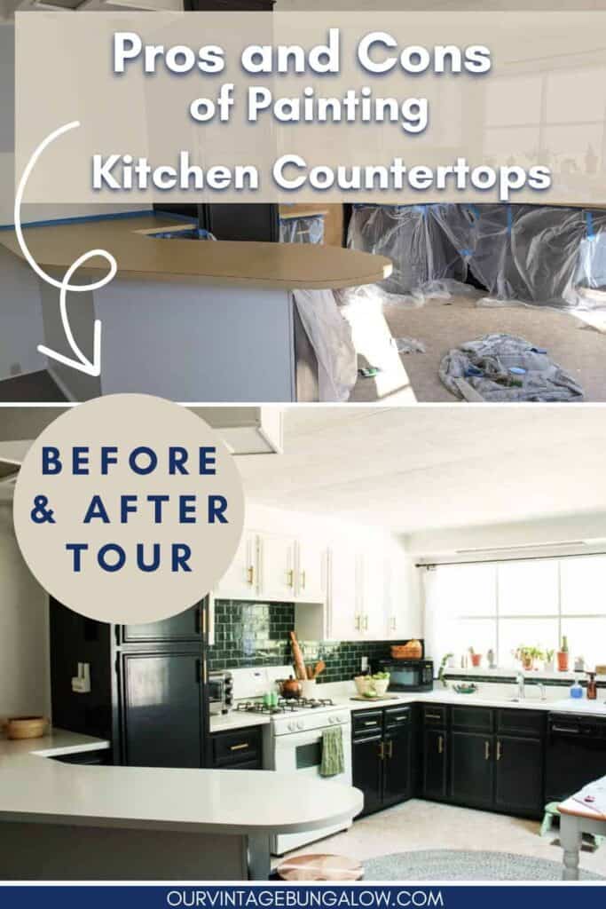 Pros and Cons of Painting Kitchen Laminate Countertops - Our Vintage ...